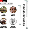 Guardian Walking Stick For Patients | Unisex | Adjustable | Aluminum | Grey