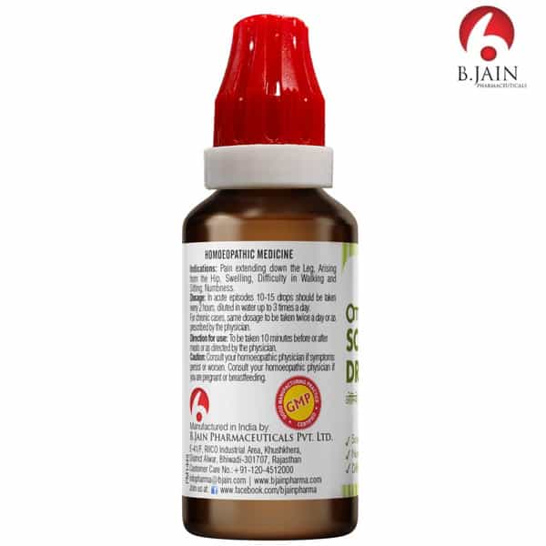 Bjain Omeo Scia-Tica Drops | Sciatic/Radiating Back Pains | 30Ml (Pack Of 2)