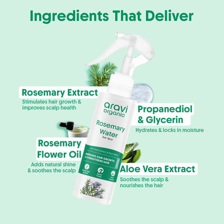 Aravi Organic Rosemary Water Hair Spray - 100ml