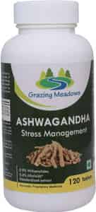 Grazing Meadows Ashwagandha Tablets Natural Ashwagandha 120 Tablets (withania Somnifera)