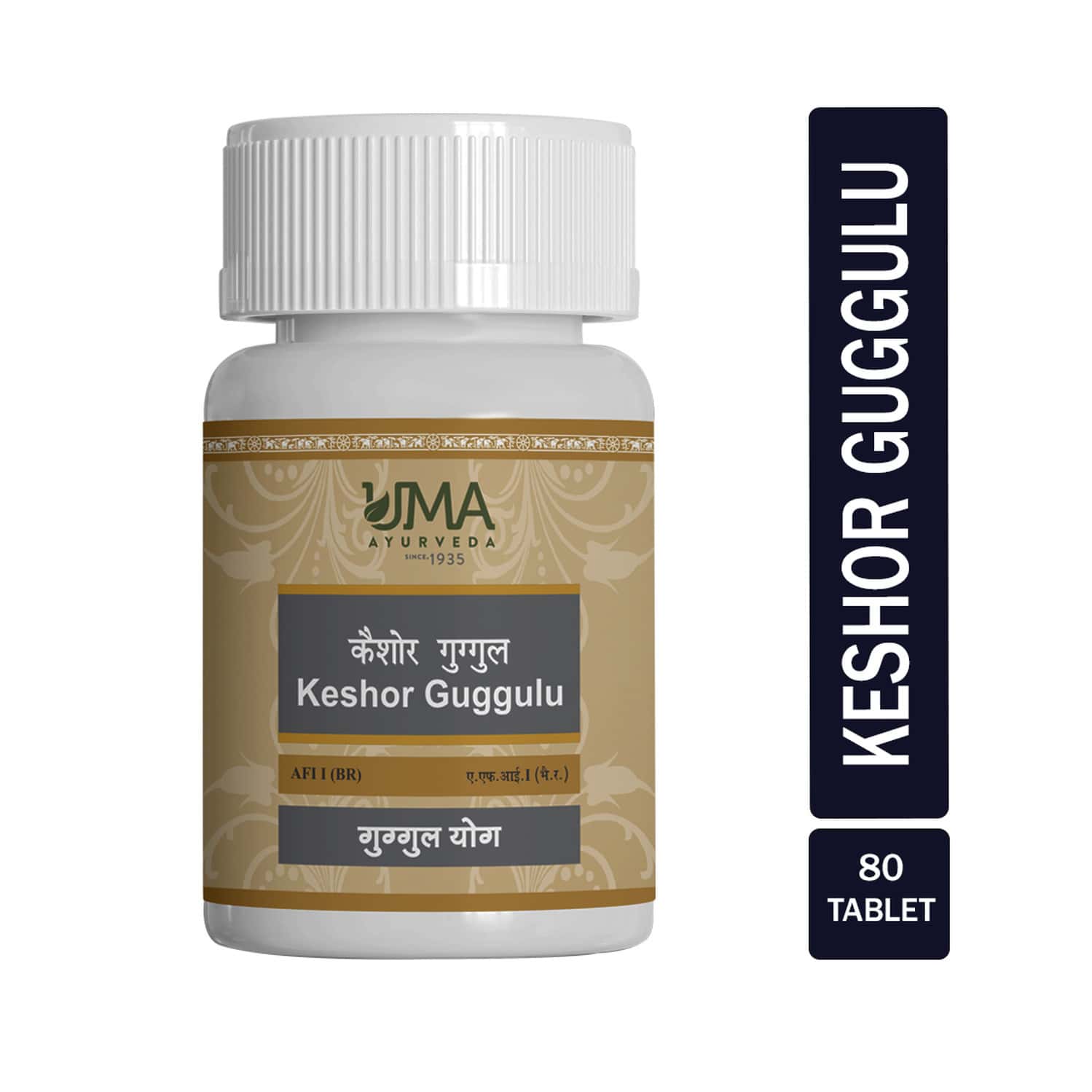 Uma Ayurveda Keshor Guggul Ayurvedic Tablets 80 Tab