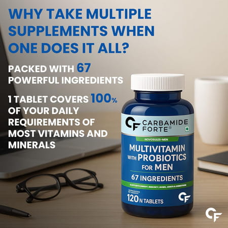 Carbamide Forte Multivitamin For Men With 67 Ingredients 120 Tablets