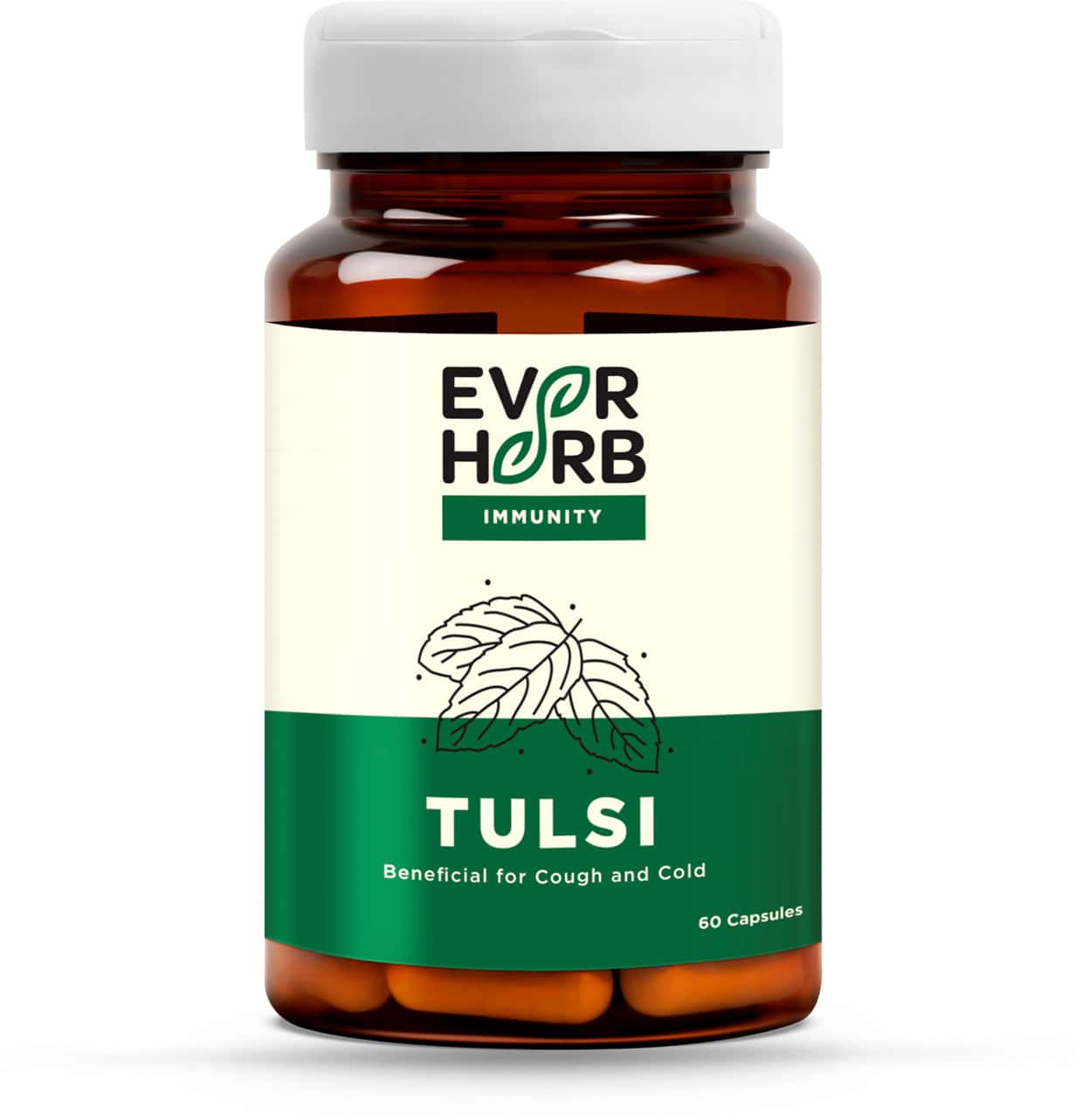 Everherb (By Pharmeasy) Tulsi - Immunity Booster Capsules - Fights Against Infection - Bottle Of 60