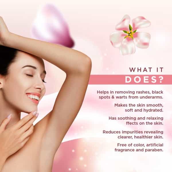 Qraa Advanced Lacto Dark Sensitive Underarm Whitening Cream - 100 G