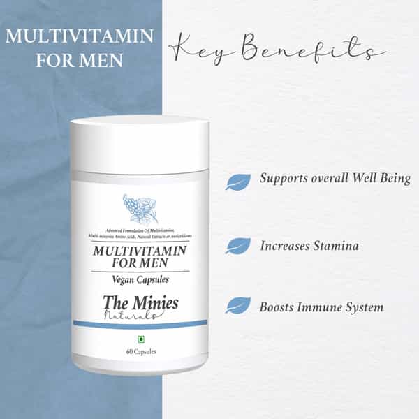 Minies Naturals Multivitamins For Men Vegan Capsules