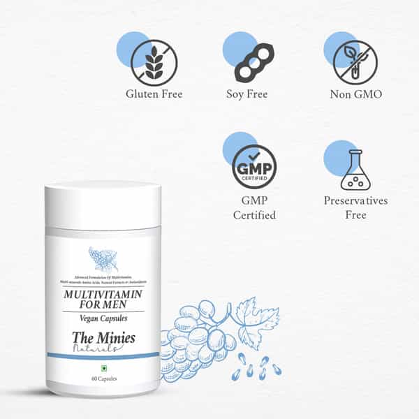 Minies Naturals Multivitamins For Men Vegan Capsules