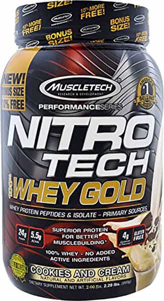 Muscletech Cookies And Cream Nitro Tech 100% Whey Gold - 1000 Gm
