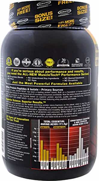 Muscletech Cookies And Cream Nitro Tech 100% Whey Gold - 1000 Gm