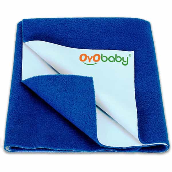 Oyo Baby Waterproof Bed Protector Baby Dry Sheet Large Royal Blue (100 Cm X 140 Cm)