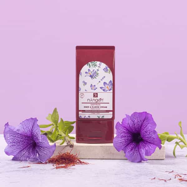 Ningen Saffron Knee And Elbow Cream Mulberry Curcumin Extracts Softens Repairs Dry Skin 100G