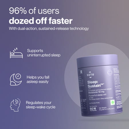Melatonin 5mg & Sleep Sustain 10mg Combo Pack
