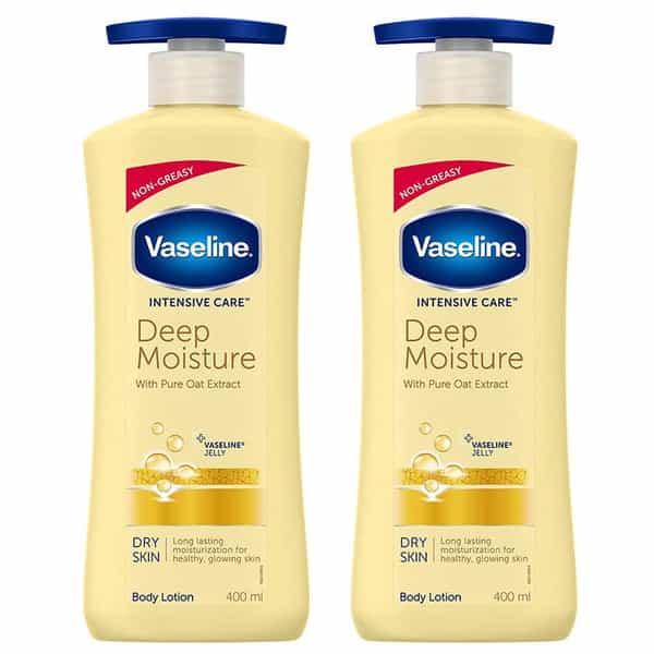 Vaseline Intensive Care Deep Moisture Nourishing Body Lotion | Daily Moisturizer - 400Ml (Pack Of 2)