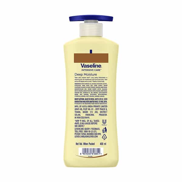 Vaseline Intensive Care Deep Moisture Nourishing Body Lotion | Daily Moisturizer - 400Ml (Pack Of 2)