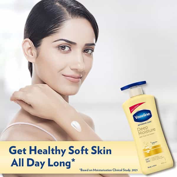 Vaseline Intensive Care Deep Moisture Nourishing Body Lotion | Daily Moisturizer - 400Ml (Pack Of 2)