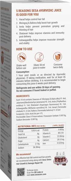 Sesa Ayurvedic Juice For New Moms - Reduces Postpartum Hair Fall & Boosts Inner Strength 1L