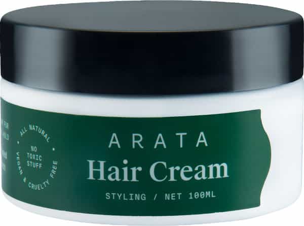 Arata Natural Styling & Hold Hair Cream With Organic Flaxseed & Olive Oil (100 G)