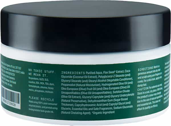 Arata Natural Styling & Hold Hair Cream With Organic Flaxseed & Olive Oil (100 G)
