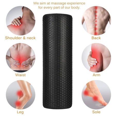 Healthtrek Eva Foam Roller 45 Cm - Black