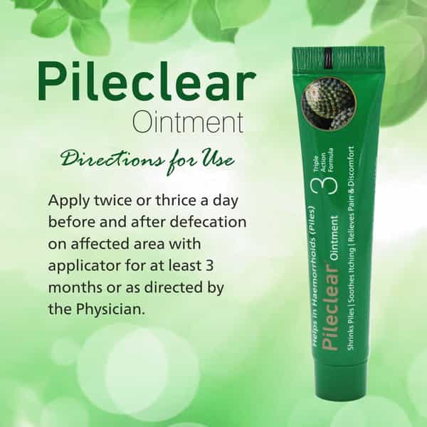 Pileclear Ointment 25 Gm | Ayurvedic Piles Care Ointment | Herbal Ointment (Pack Of 4)