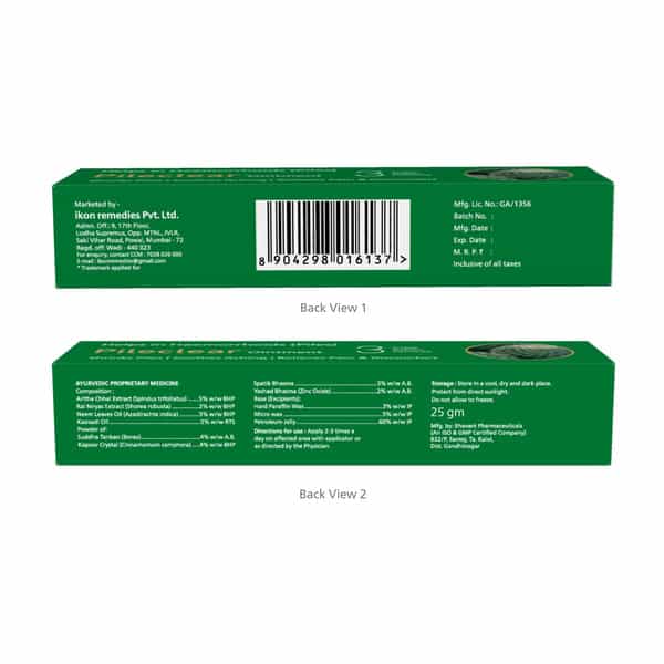 Pileclear Ointment 25 Gm | Ayurvedic Piles Care Ointment | Herbal Ointment (Pack Of 4)