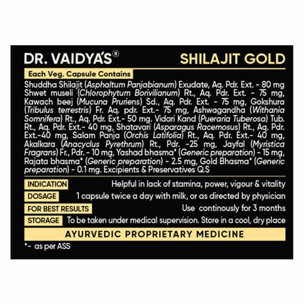 Dr. Vaidya's Shilajit Gold -30 Capsules