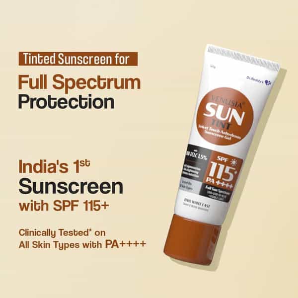 Venusia Sunscreen - Spf 115 Pa++++ Tinted Sunscreen || Full Spectrum Protection |50 G X Pack Of 2