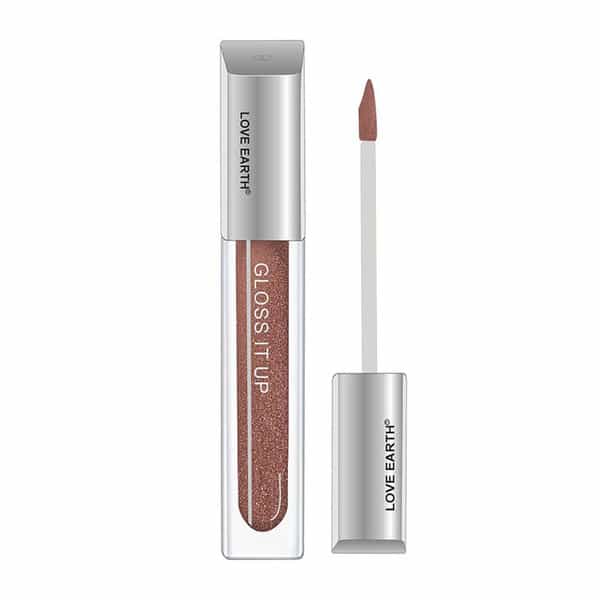 Love Earth Liquid Lip Gloss -Honey Dip For Soft & Dewy Lips (Brown Glitter) 3Ml