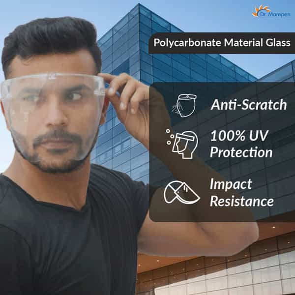 Dr. Morepen Anti Fog Goggle Style Face Shield | 1 No's