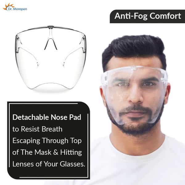 Dr. Morepen Anti Fog Goggle Style Face Shield | 1 No's