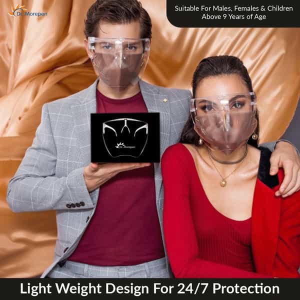 Dr. Morepen Anti Fog Goggle Style Face Shield | 1 No's