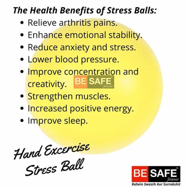 Besafe Forever Physiotherapy Hand Exercise Soft Stress Ball Yellow Pack Of 2