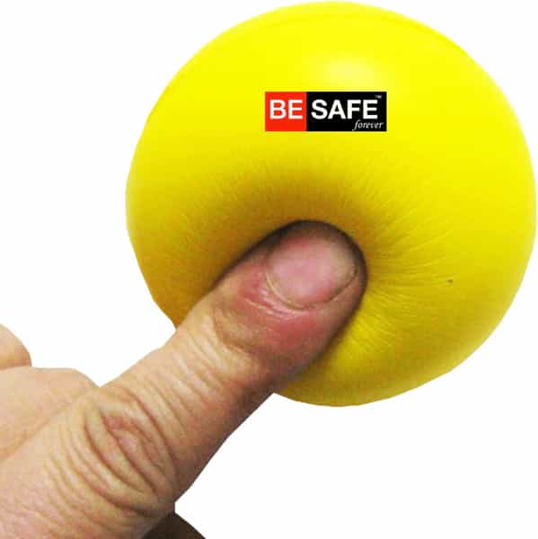 Besafe Forever Physiotherapy Hand Exercise Soft Stress Ball Yellow Pack Of 2