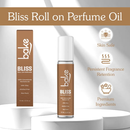 Bake Bliss Passion Fruit Attar Perfume Oil Roll-On | 24Hrs Alcohol-Free Unisex Fragrance - 10Ml
