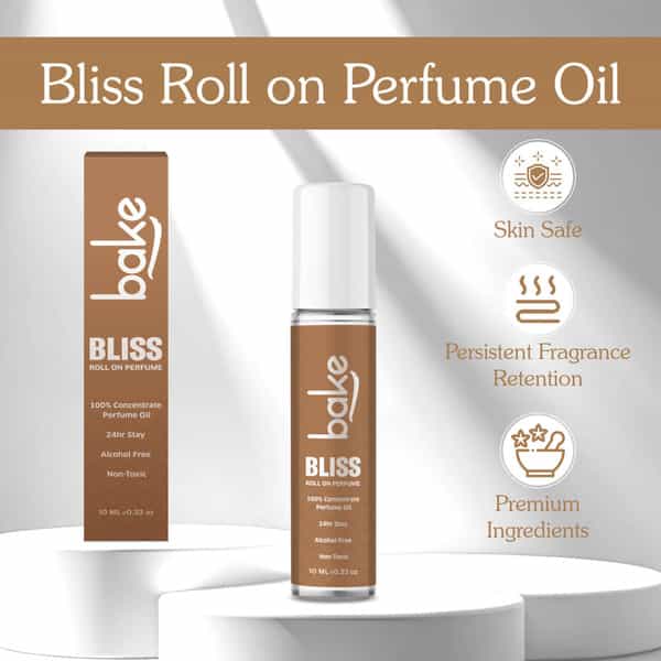 Bake Bliss Passion Fruit Attar Perfume Oil Roll-On | 24Hrs Alcohol-Free Unisex Fragrance - 10Ml