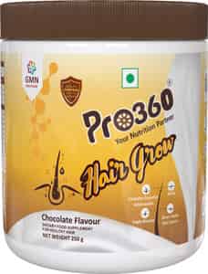 Pro360 Hair Grow | Nutritional Protein Supplement | Chocolate | Oral Powder | Jar | 250 Gm