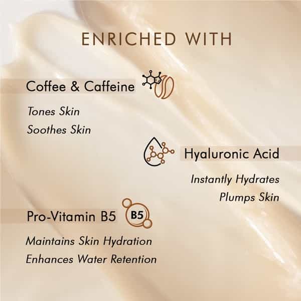 Mcaffeine Oil-Free Coffee Face Moisturizer Gel With Hyaluronic Acid & Pro-Vit B5 For Deep Hydration