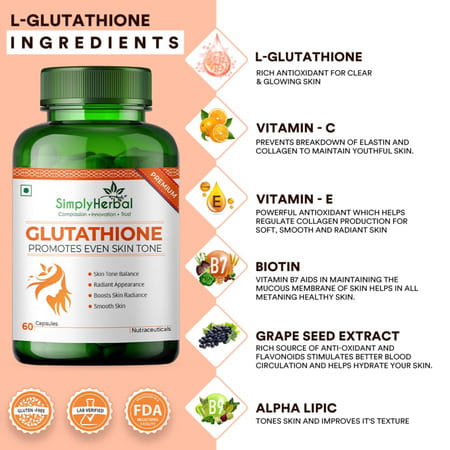 Simply Herbal Glutathione Capsule 60 No'S