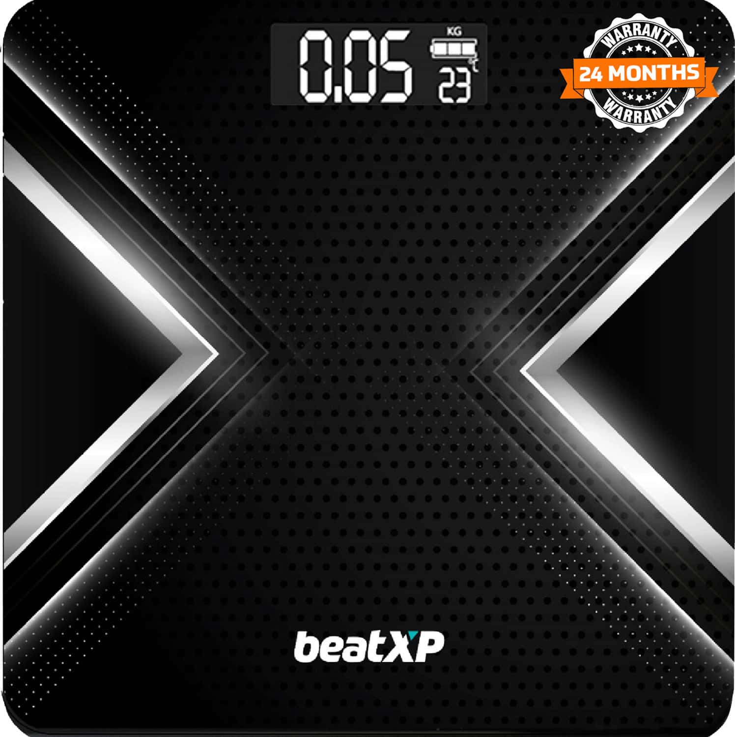 Beatxp Gravity X Digital Weighing Scale With Thick Tempered Glass|2 Months Warranty| Black