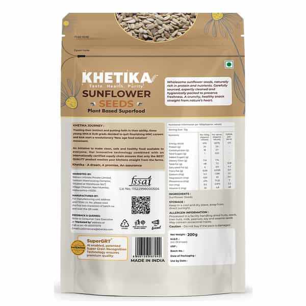 Khetika Premium Sunflower Seeds 200G