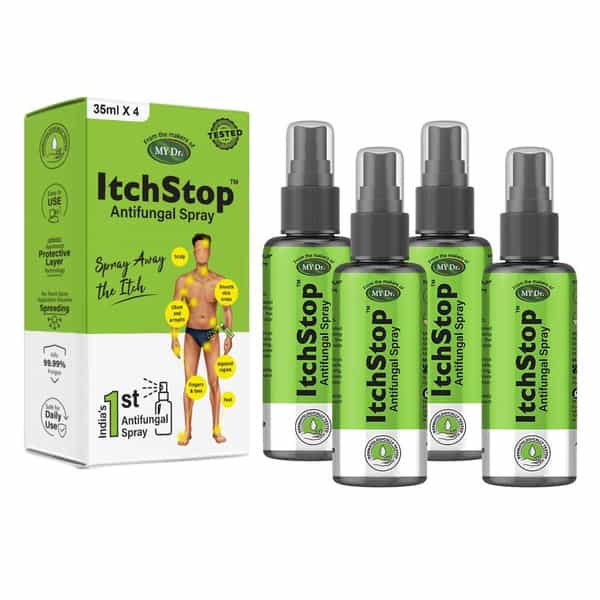 Itchstop Ayurvedic Antifungal Spray For Men & Women 35Ml Pack Of 4