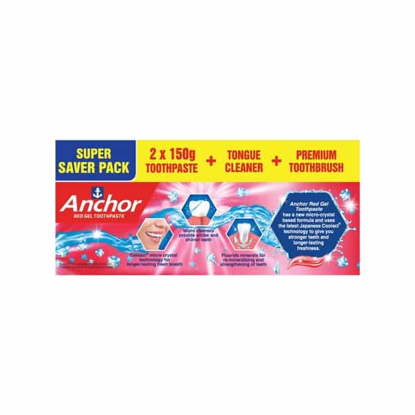 Anchor Hap  Oral Care Kit (150Gm X 2) Box Of 300 G
