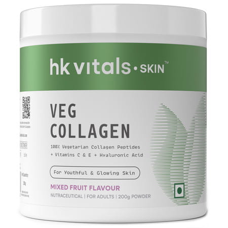 Hk Vitals Veg Collagen Supplement (Mixed Fruit | 200g) | With Biotin | Vitamin C | E