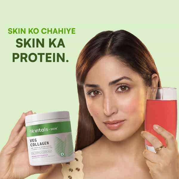 Hk Vitals Veg Collagen Supplement (Mixed Fruit | 200G) | With Biotin | Vitamin C | E