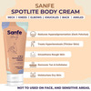 Sanfe Spotlite Body Serum Cream For Dark Neck | Joints And Skinfolds | Enriched - 60Gm