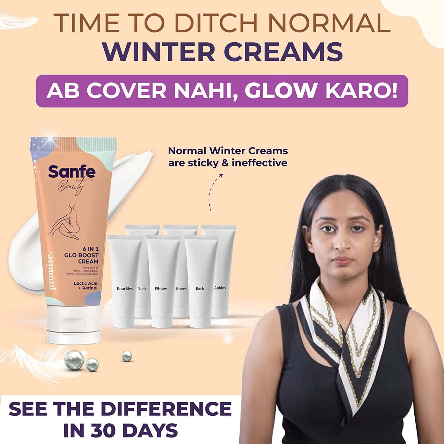 Buy SANFE SPOTLITE BODY SERUM CREAM FOR DARK NECK, JOINTS AND SKINFOLDS