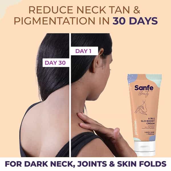 Sanfe Spotlite Body Serum Cream For Dark Neck | Joints And Skinfolds | Enriched - 60Gm