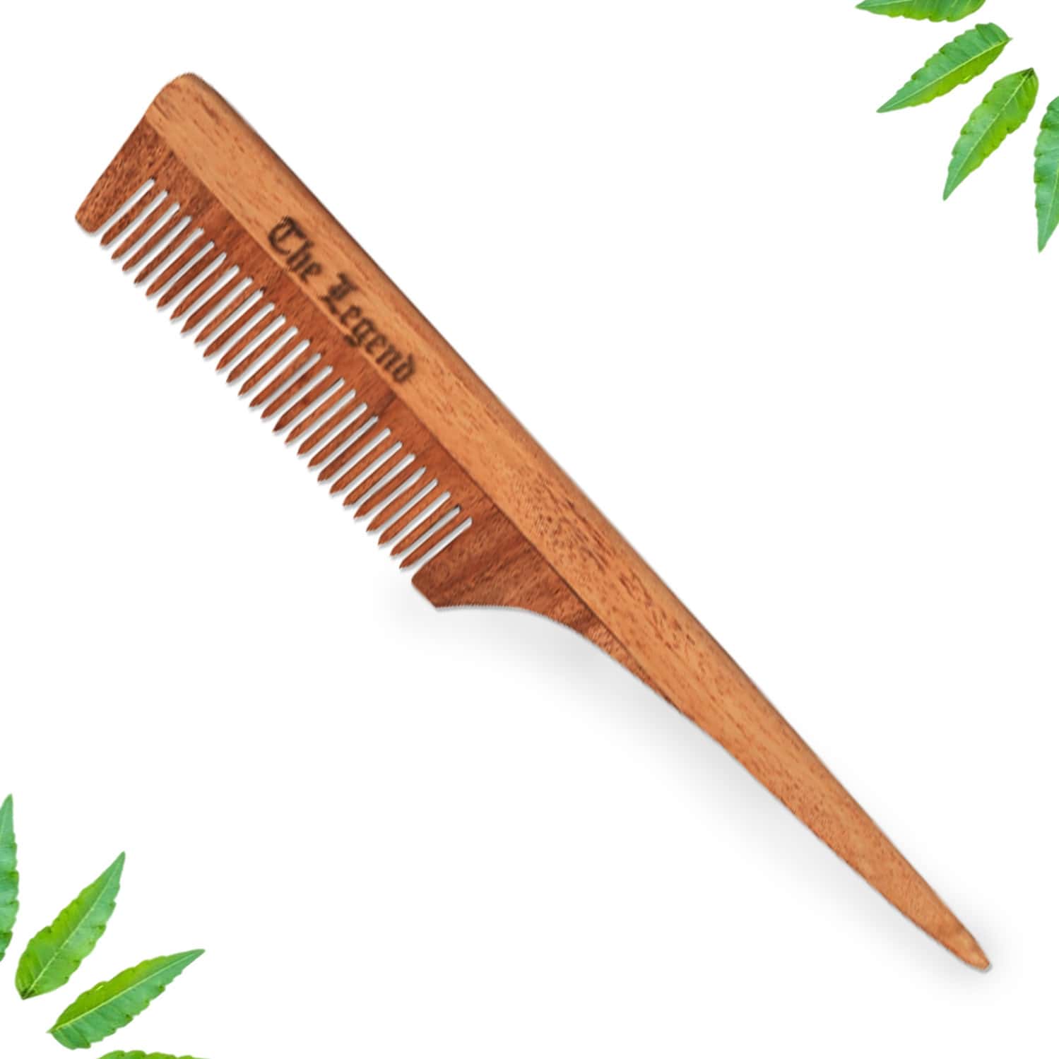 Buy THE LEGEND ORGANIC NEEM WOODEN LONG HANDLE COMB Online & Get Upto
