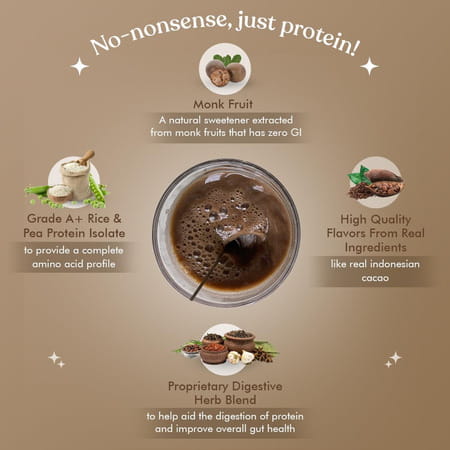 Cosmix No- Nonsense Plant Protein - Indonesian Cacao 500g (Pack Of 1)