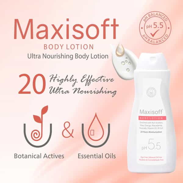 Maxisoft Body Lotion 200 Ml | With Aloe | Avocado & Butters | Ph 5.5 (Pack Of 1)