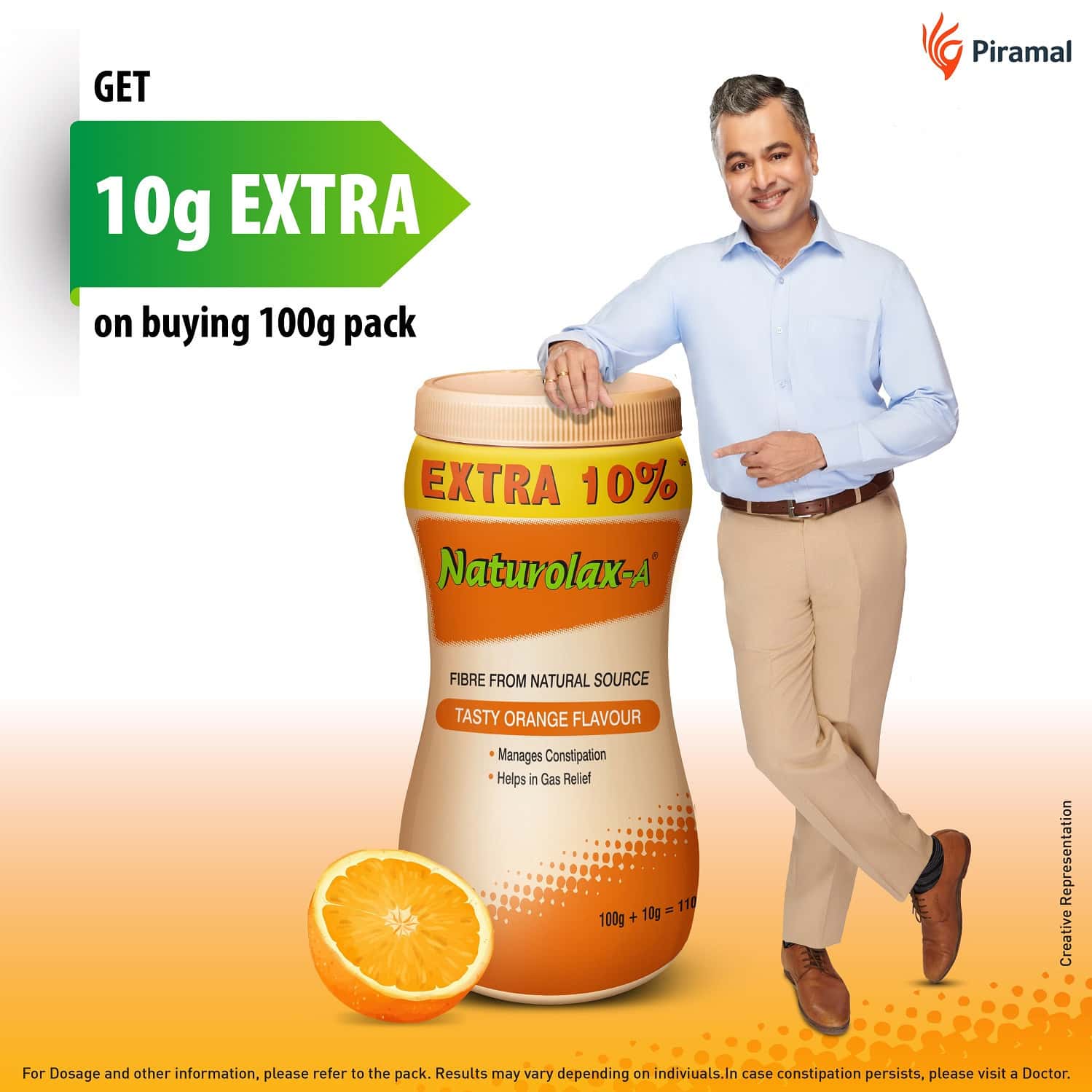 Buy NATUROLAX A ISABGOL HUSK POWDER CONSTIPATION RELIEF ORANGE